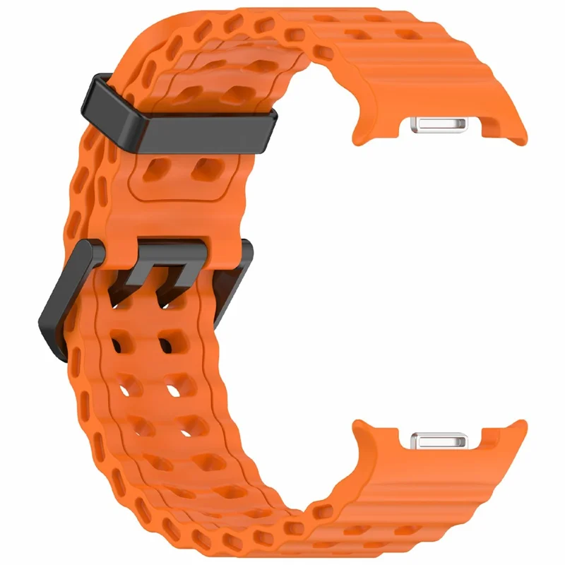 Silicone Band for Samsung Galaxy Watch8 44mm / 40mm / Watch8 Classic 46mm Solid Color Watch Strap - Orange