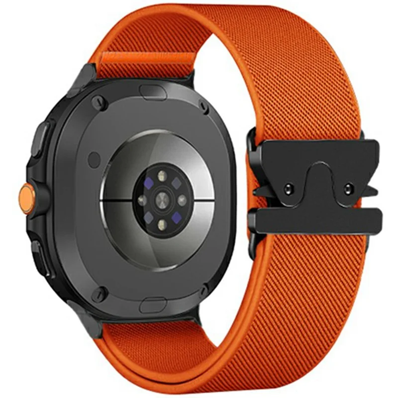 Watch Band for Samsung Galaxy Watch8 44mm / 40mm / Watch8 Classic 46mm Parachute Buckle Elastic Nylon Strap - Orange