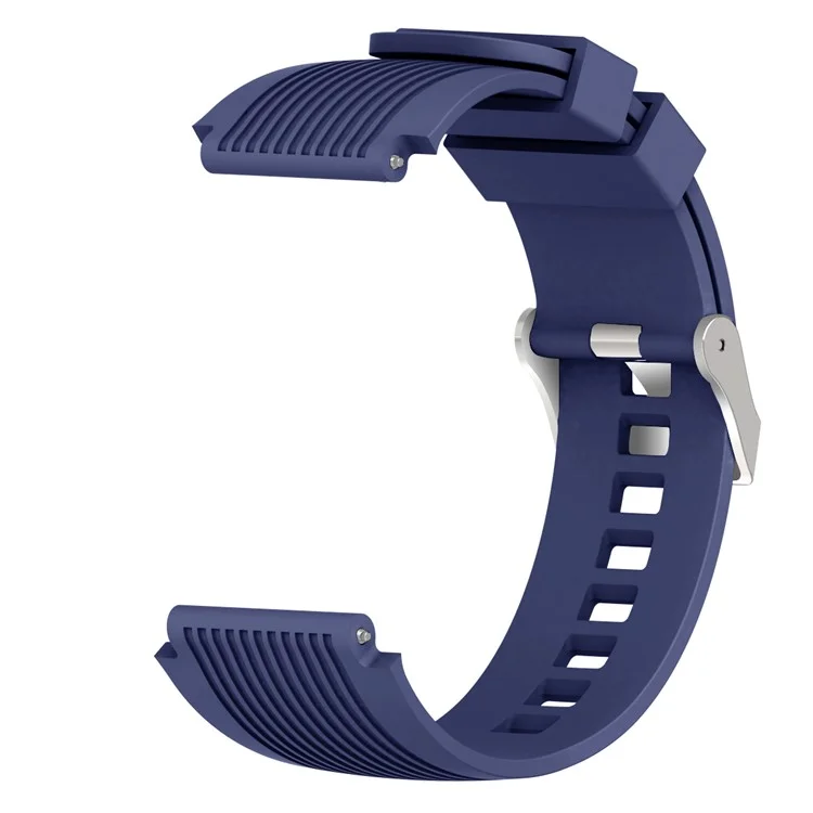 Cinturino da 22 mm in silicone morbido e universale per Huawei Watch 3 / 3 Pro / Samsung Amazfit Watch ecc. - Blu scuro