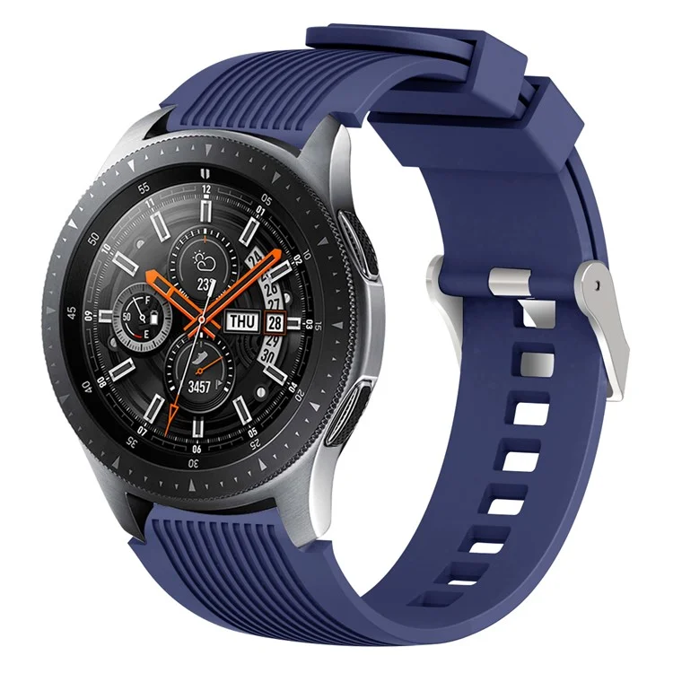 Cinturino da 22 mm in silicone morbido e universale per Huawei Watch 3 / 3 Pro / Samsung Amazfit Watch ecc. - Blu scuro