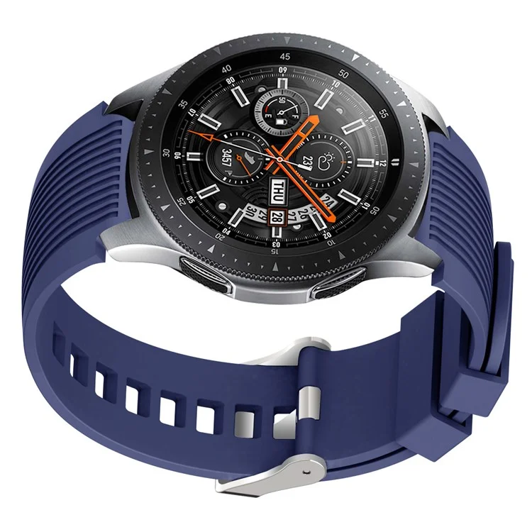 Cinturino da 22 mm in silicone morbido e universale per Huawei Watch 3 / 3 Pro / Samsung Amazfit Watch ecc. - Blu scuro