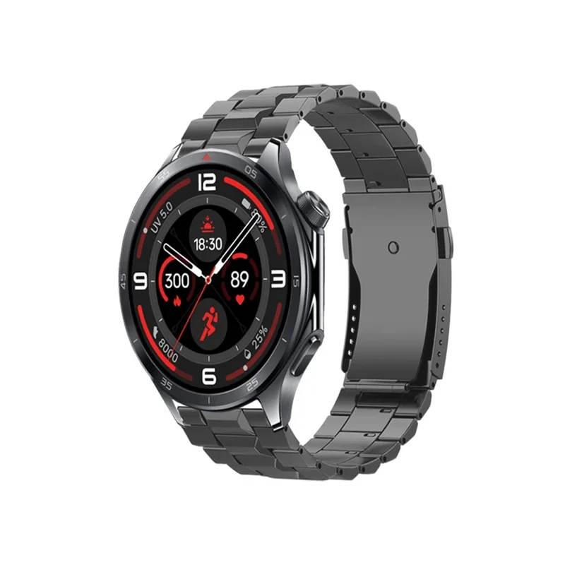 22mm Watch Band For Huawei Watch GT 5 Pro 46mm  /  GT 5 46mm  /  GT 4 46mm  /  GT 3 46mm T-Shape Turtle Back Buckle Titanium Alloy Strap - Grey