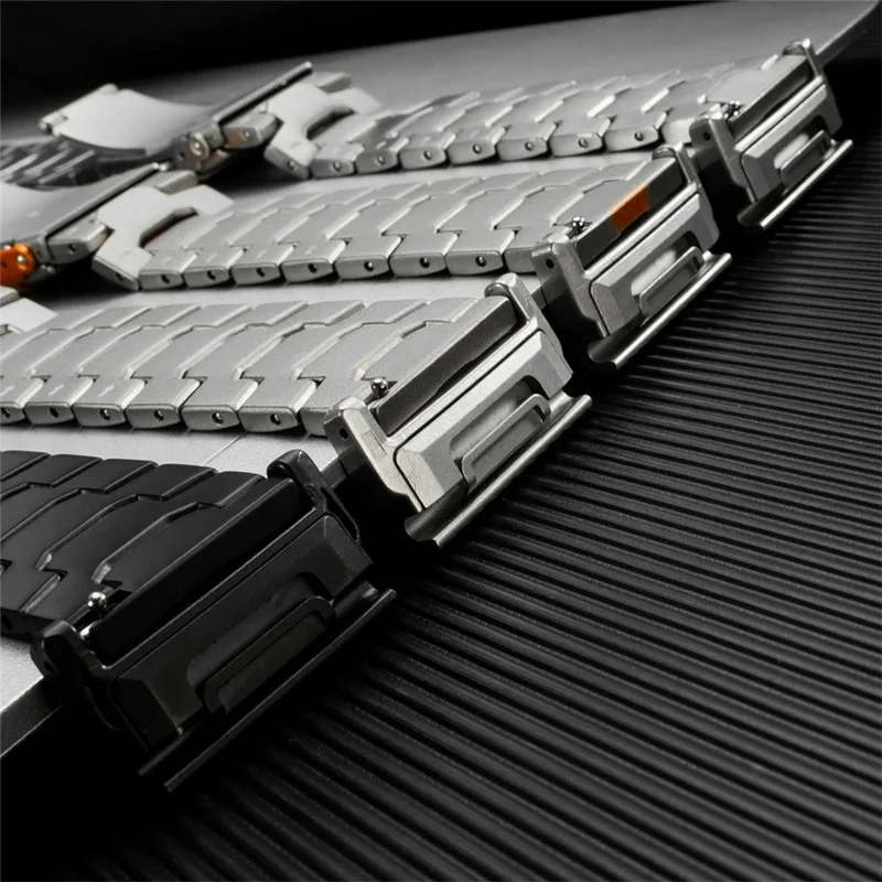 26mm Watch Band For Garmin Fenix 8 51mm  /  Enduro 3  /  Enduro 2 Titanium Alloy Strap with Safety Buckle - Black