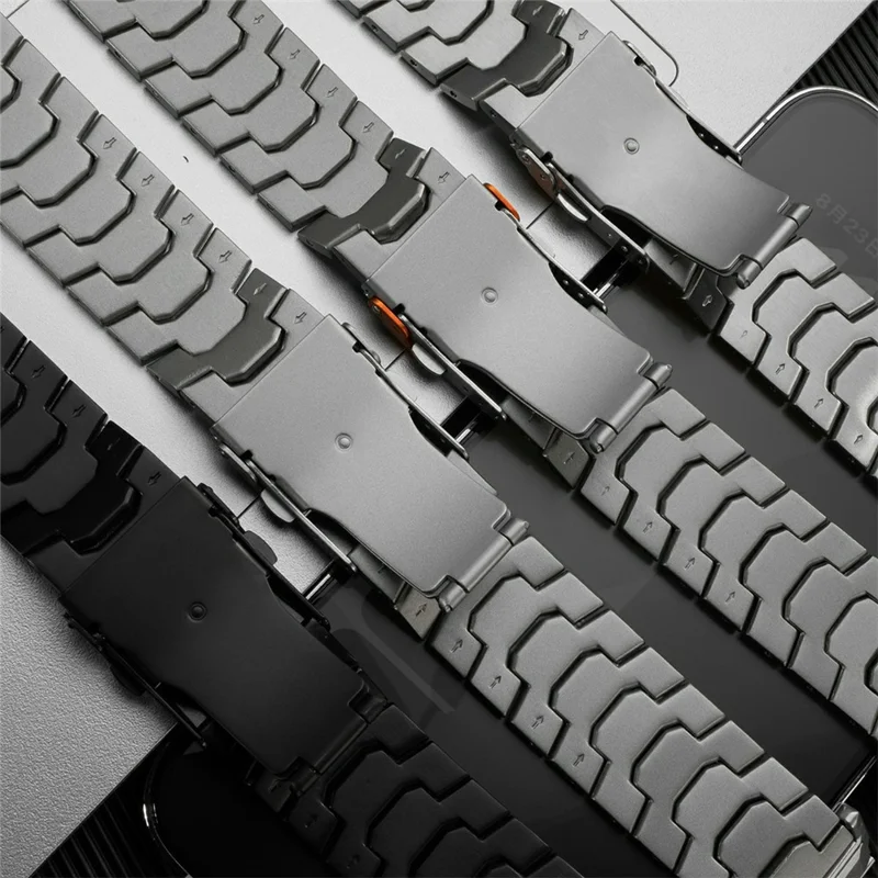 26mm Watch Band For Garmin Fenix 8 51mm  /  Enduro 3  /  Enduro 2 Titanium Alloy Strap with Safety Buckle - Black