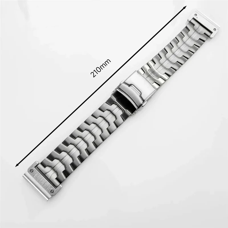 26mm Watch Band For Garmin Fenix 8 51mm  /  Enduro 3  /  Enduro 2 Titanium Alloy Strap with Safety Buckle - Black