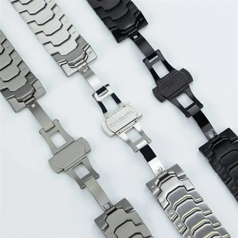 26mm Butterfly Buckle Strap for Garmin Fenix 8 51mm / Enduro 3 / Enduro 2 Titanium Alloy Watch Band - Black