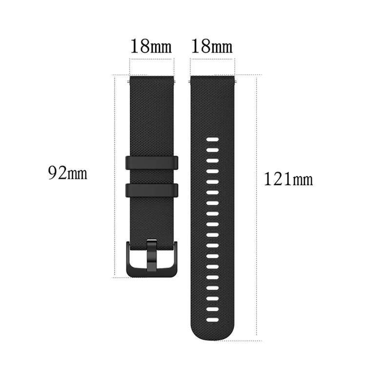 22mm Universal Grid Texture Silicone Watchband Replace Strap for Huawei Watch 3 / 3 Pro / Samsung Amazfit Watch Etc - Army Green