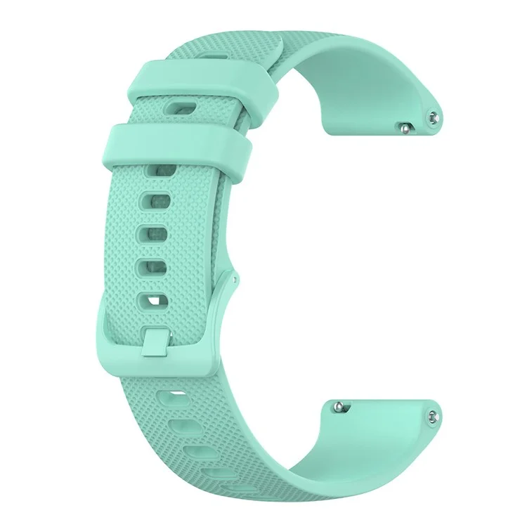 22mm Universal Grid Textur Silicon Watchband Ersetzen Sie Riemen Für Huawei Uhr 3 / 3 Pro / Samsung Amazfit Uhr Usw. - Cyan