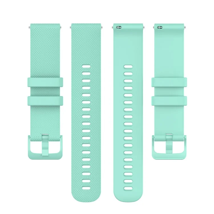 22mm Universal Grid Textur Silicon Watchband Ersetzen Sie Riemen Für Huawei Uhr 3 / 3 Pro / Samsung Amazfit Uhr Usw. - Cyan