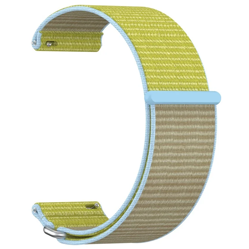 For Garmin Venu X1 Wrist Strap Magic Tape Nylon Loop Watch Band with Metal Ring - Camel
