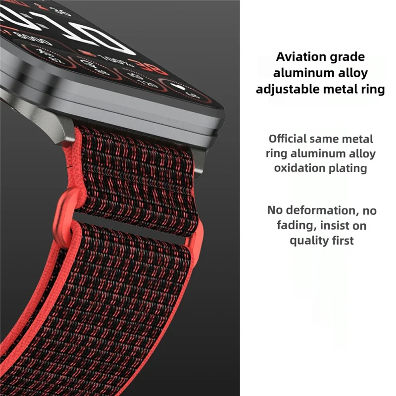 For Garmin Venu X1 Wrist Strap Magic Tape Nylon Loop Watch Band with Metal Ring - Camel