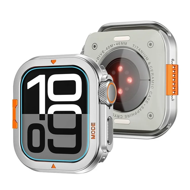Für Apple Watch Series 9 / 8 / 7 45mm Schutzhülle Stoßfest Metall + PC Uhrengehäuse Schutzhülle