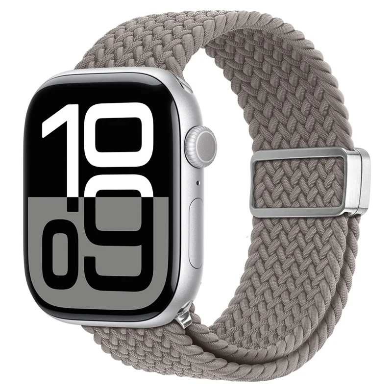 DUX DUCIS Ultra Series Watch Band For Apple Watch Series 10 9 8 7 SE 6 5 4 3 2 1 42mm 41mm 40mm 38mm Elastic Nylon Magnetic Strap - Clay
