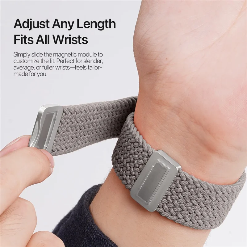 DUX DUCIS Ultra Series Watch Band For Apple Watch Series 10 9 8 7 SE 6 5 4 3 2 1 42mm 41mm 40mm 38mm Elastic Nylon Magnetic Strap - Clay