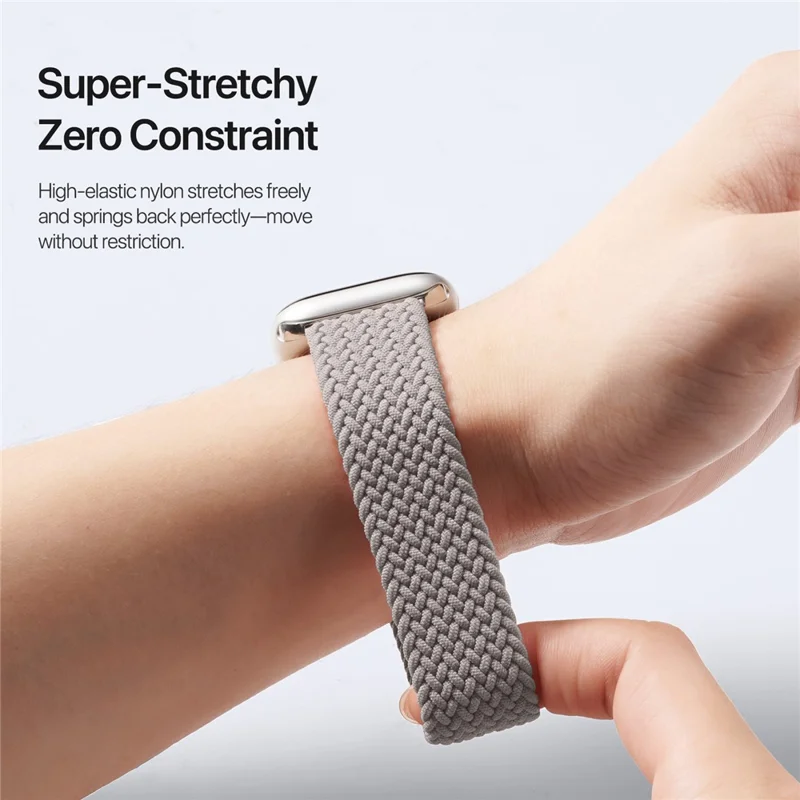 DUX DUCIS Ultra Series Watch Band For Apple Watch Series 10 9 8 7 SE 6 5 4 3 2 1 42mm 41mm 40mm 38mm Elastic Nylon Magnetic Strap - Clay