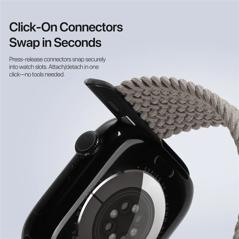 DUX DUCIS Serie Ultra Correa para Reloj para Apple Watch Series 10 Ultra 9 8 7 SE 6 5 4 3 2 1 46mm 46mm 45mm 44mm 42mm Correa de Nailon Magnética - Arcilla