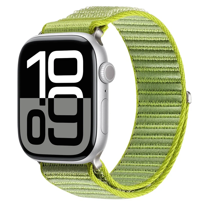 DUX DUCIS YE Series Watch Band For Apple Watch Series 10 9 8 7 SE 6 5 4 3 2 1 42mm 41mm 40mm 38mm Nylon Braided Loop Wrist Strap - Green