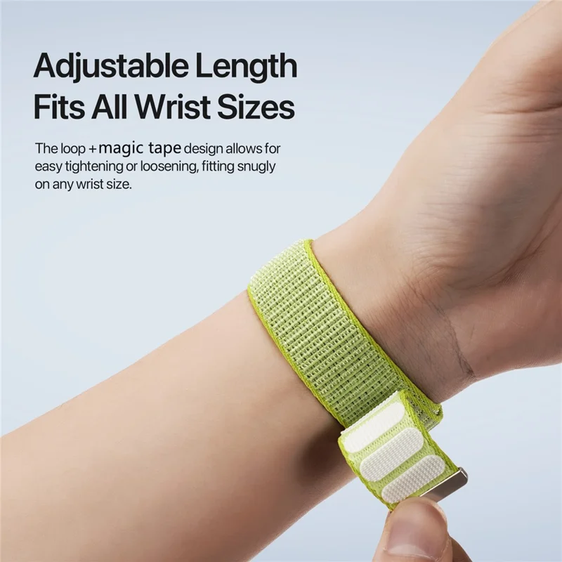 DUX DUCIS YE Series Watch Band For Apple Watch Series 10 9 8 7 SE 6 5 4 3 2 1 42mm 41mm 40mm 38mm Nylon Braided Loop Wrist Strap - Green