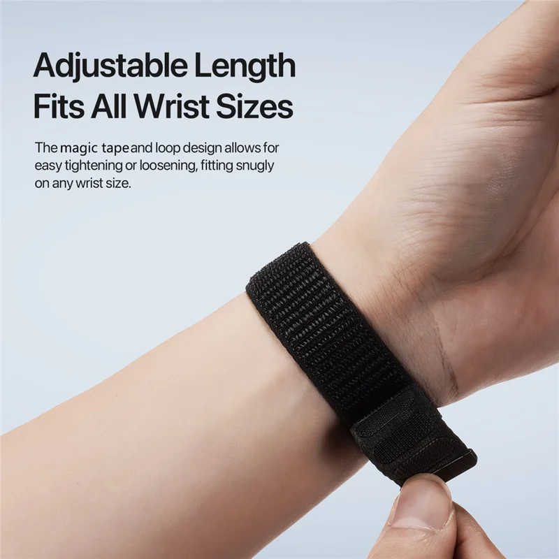DUX DUCIS YE Series For Samsung Galaxy Watch8 40mm / 44mm / Watch8 Classic 46mm Watch Band Nylon Braided Loop Wrist Strap - Black