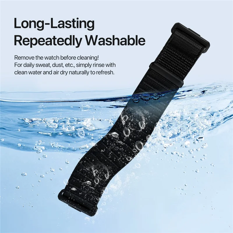Cinturino DUX DUCIS Serie YE per Huawei Watch Fit 4 / Fit 4 Pro / Fit 3 - Nero in Nylon Intrecciato