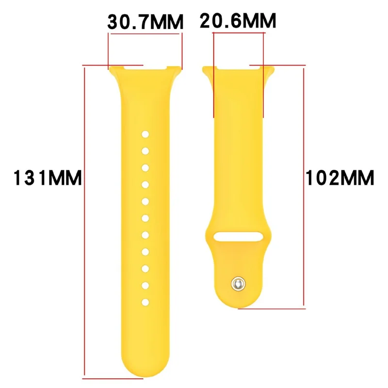 Smart Watch Band for Samsung Galaxy Watch8 44mm / 40mm / Watch8 Classic 46mm Reverse Buckle Silicone Strap - Yellow