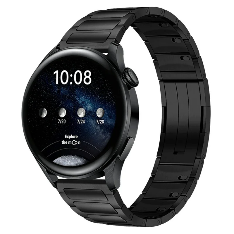 Для Oppo Watch X / X2 / 4 Pro Сменный ремешок 22 мм, 3-звенный стальной браслет для часов - Черный