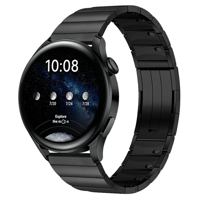Для Oppo Watch X / X2 / 4 Pro Сменный ремешок с одной бусиной из нержавеющей стали, 22 мм - Черный