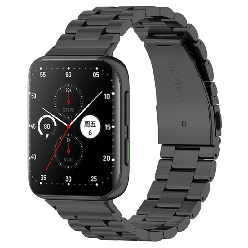Cinturino per Oppo Watch 41mm in Lega di Titanio a 3 Maglie - Nero