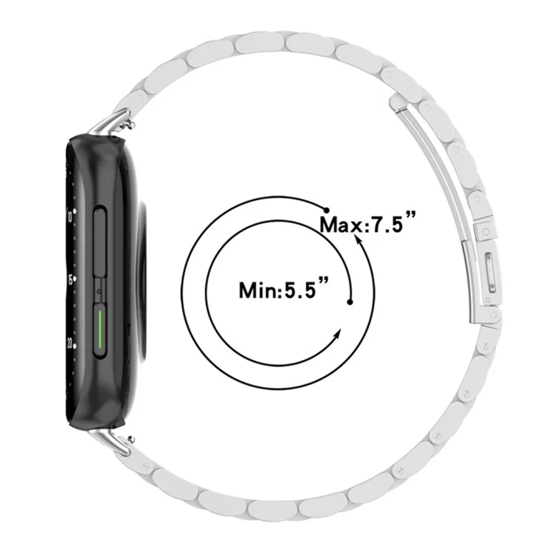 Cinturino per Oppo Watch 46mm in lega di titanio con 3 perline - Nero