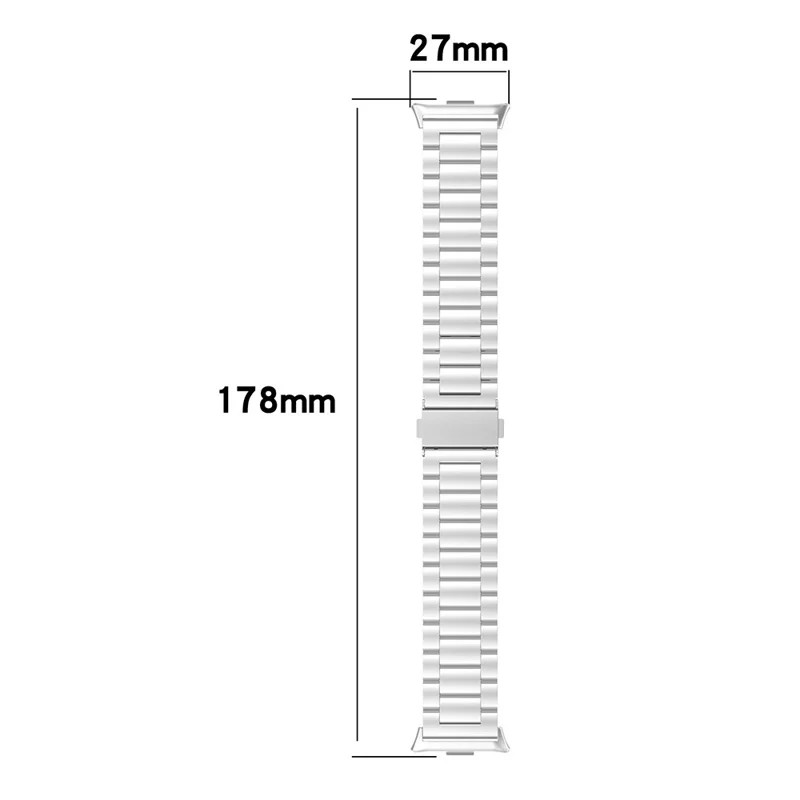 Armband für Xiaomi Redmi Watch 5 / 4 / Smart Band 9 Pro / 8 Pro Titanlegierung 3-Glieder Armband - Schwarz