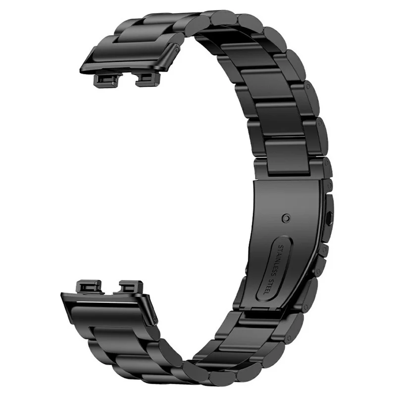 Cinturino per Huawei Band 10 / 9 / 8 in Lega di Titanio a 3 Maglie - Nero