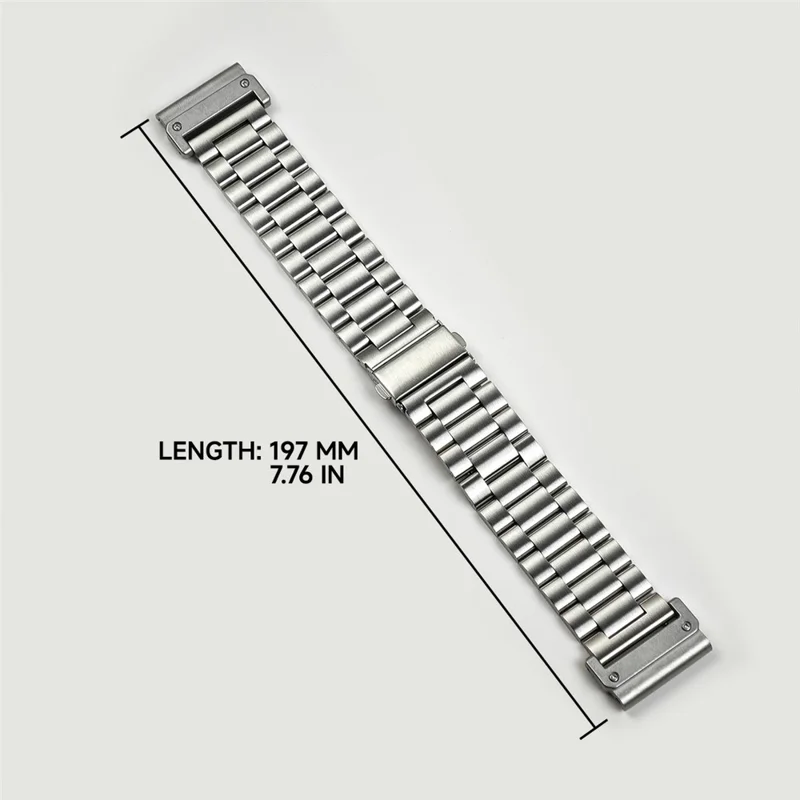 Uhrenarmband für Garmin Fenix 8 43mm / Descent MK3 Titanlegierung 3-Glieder Armband, 20mm - Silber
