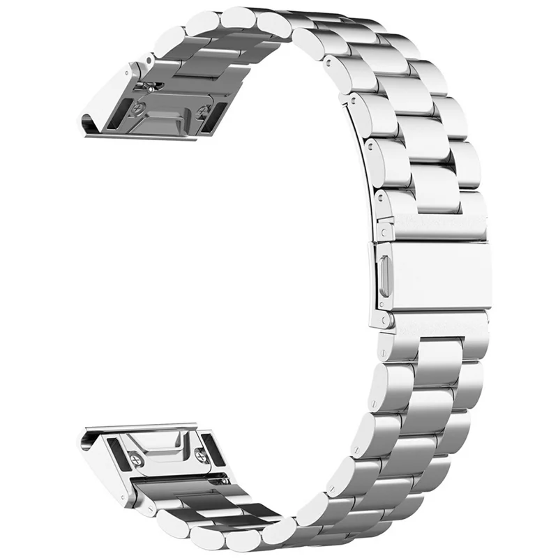 22mm Horlogeband met connector voor Garmin Fenix 8 47mm / E 47mm, titaniumlegering 3-knoestjes armband - Zilver