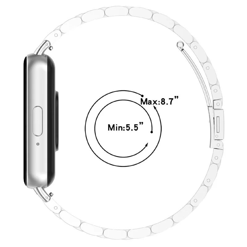 Cinturino per Samsung Galaxy Fit3 SM-R390 in Lega di Titanio a 3 Maglie - Argento