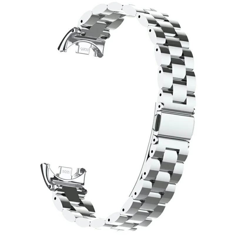 Cinturino per Xiaomi Smart Band 10 / 9 / 8 in Lega di Titanio a 3 Maglie - Argento