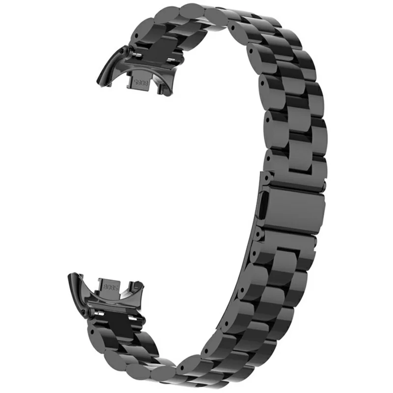 Watch Band for Xiaomi Smart Band 10 / 9 / 8 Titanium Alloy 3-Bead Wrist Strap - Black