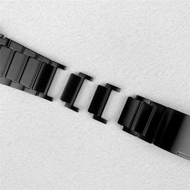 Watch Band For Apple Watch Series 10 Ultra 9 8 7 SE 6 5 4 3 2 1 46mm 49mm 45mm 44mm 42mm 3-Bead Stainless Steel Quick Release Strap - Black