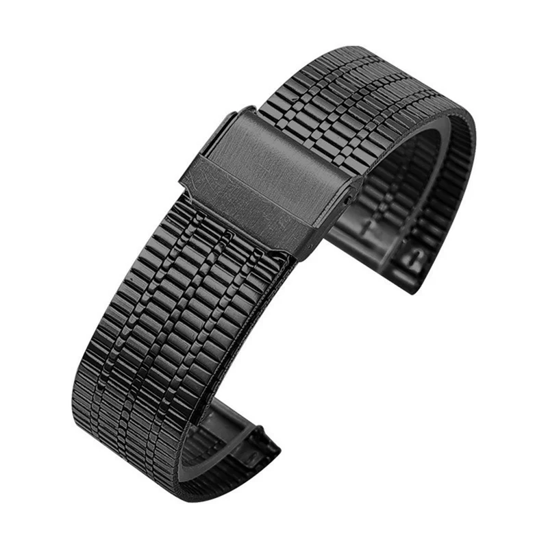Pulseira de Relógio para Samsung Galaxy Watch7 40mm 44mm / Watch6 Classic 43mm 47mm, Pulseira de Aço Inoxidável de 7 Contas - Preta