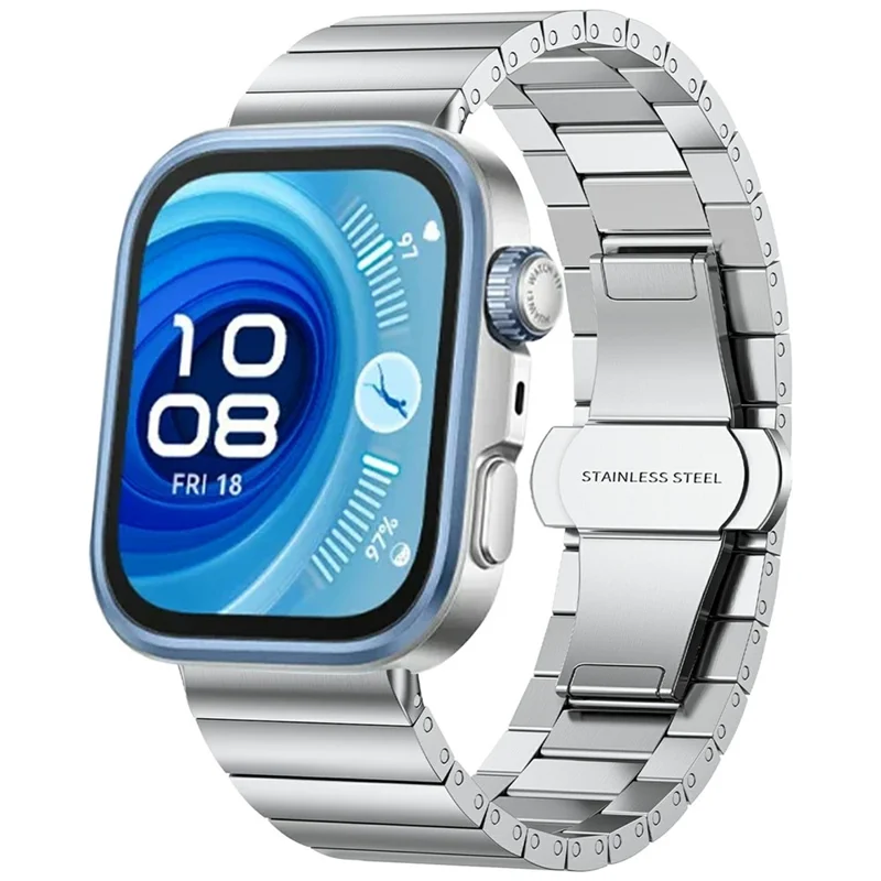 For Huawei Watch Fit 4 / 4 Pro Replacement Strap Stainless Steel Watch Band - Silver
