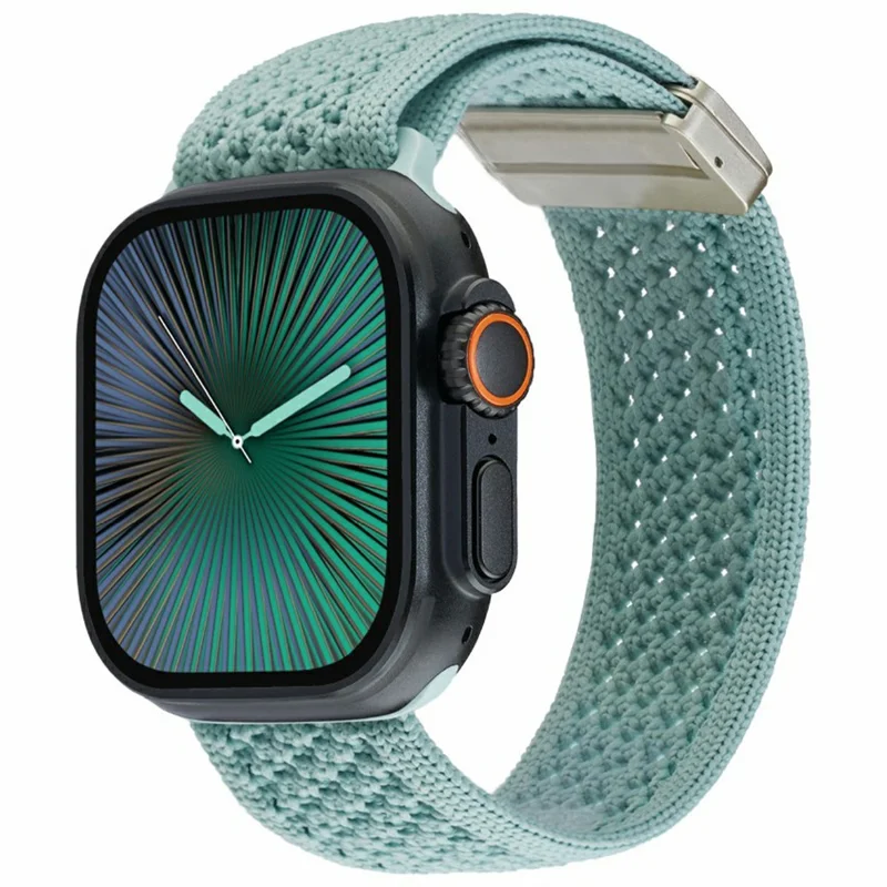 LEMONDA Watch Band For Apple Watch Series 10 Ultra 9 8 7 SE 6 5 4 3 2 1 46mm 49mm 45mm 44mm 42mm Breathable Woven Nylon Strap - Mint Green