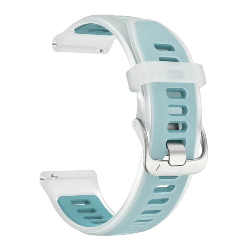20mm Watch Band for Garmin Forerunner 570 42mm  /  Samsung Galaxy Watch7 44mm  /  40mm Transparent Silicone Wrist Strap - Blue