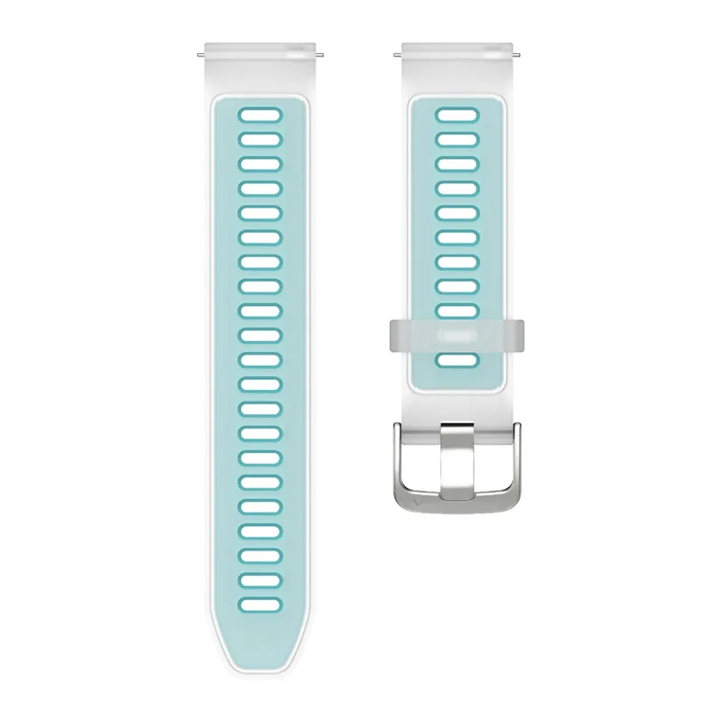 20mm Watch Band for Garmin Forerunner 570 42mm  /  Samsung Galaxy Watch7 44mm  /  40mm Transparent Silicone Wrist Strap - Blue