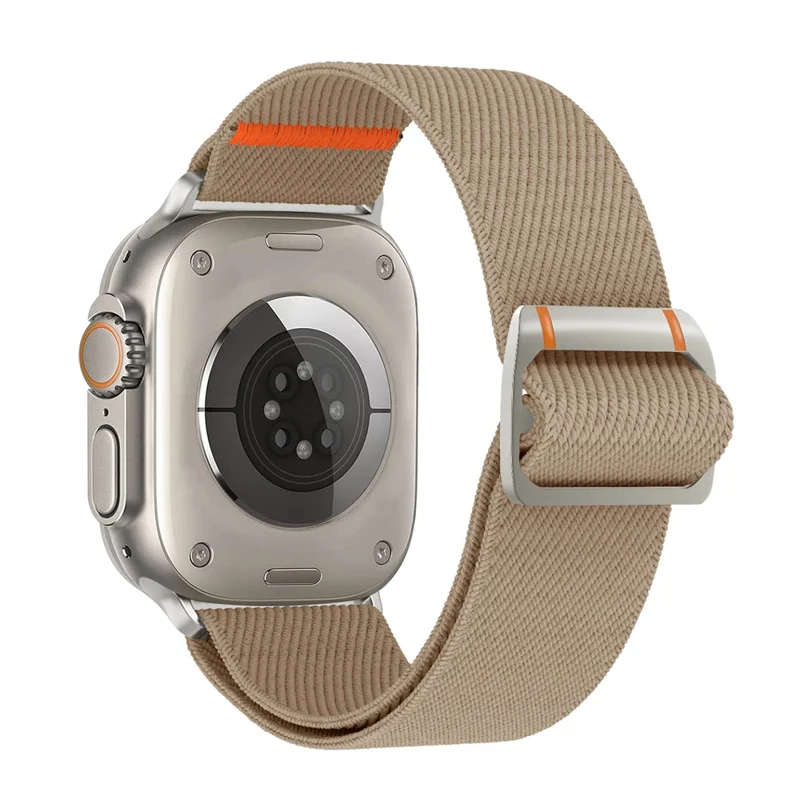 Geflochtenes Armband für Apple Watch Series 10 9 8 7 SE 6 5 4 3 2 1 42mm 41mm 40mm 38mm Elastisches Nylon Verstellbares Uhrenarmband - Sand Rosa