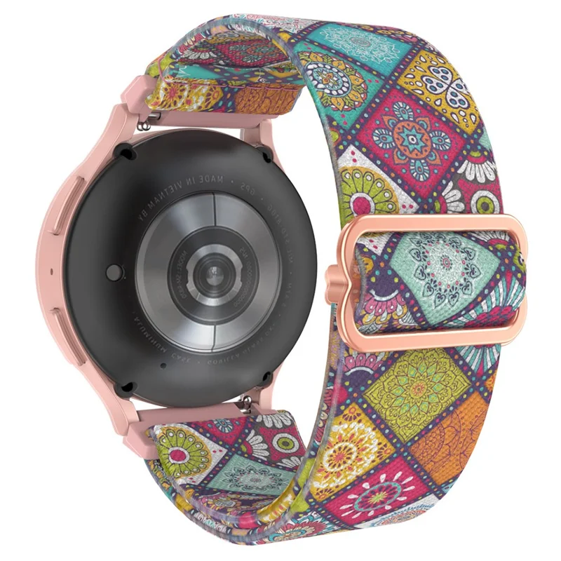 AHASTYLE Cinturino in Nylon Intrecciato per Samsung Galaxy Watch6 / Watch 5 / Watch 4 da 40mm e 44mm, 20mm, Traspirante - Bohemia