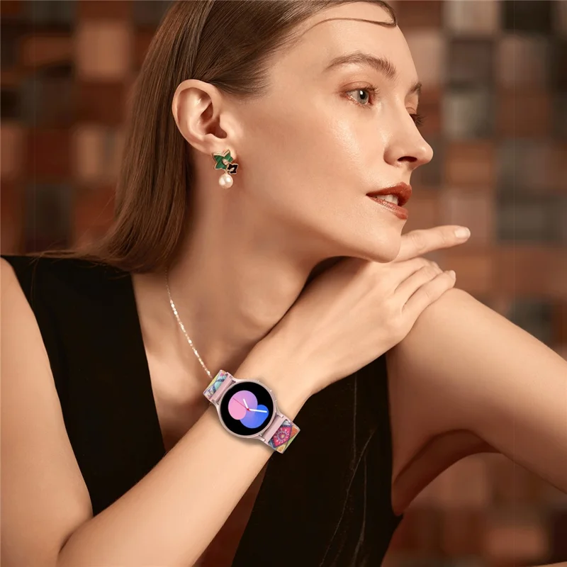 AHASTYLE Cinturino in Nylon Intrecciato per Samsung Galaxy Watch6 / Watch 5 / Watch 4 da 40mm e 44mm, 20mm, Traspirante - Bohemia