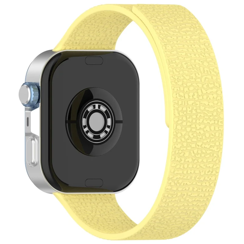 Silicone Band for Huawei Watch Fit 4 Pro / Fit 4 / Fit 3 Litchi Texture Magnetic Strap - Yellow