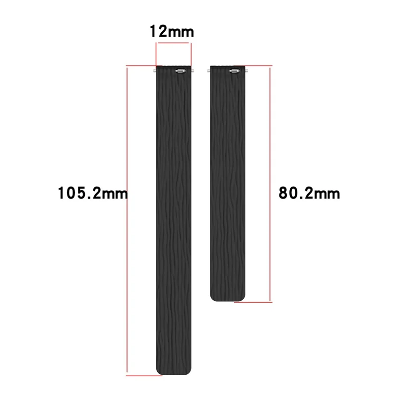Correa de silicona a rayas para Xiaomi Smart Band 10 / 10 NFC / 9 / 9 NFC / 8 / 8 NFC Banda de reloj magnética - Negro