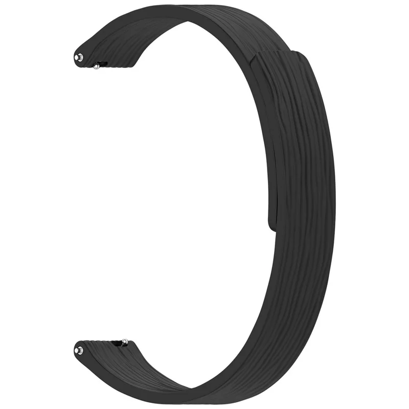 Correa de silicona a rayas para Xiaomi Smart Band 10 / 10 NFC / 9 / 9 NFC / 8 / 8 NFC Banda de reloj magnética - Negro