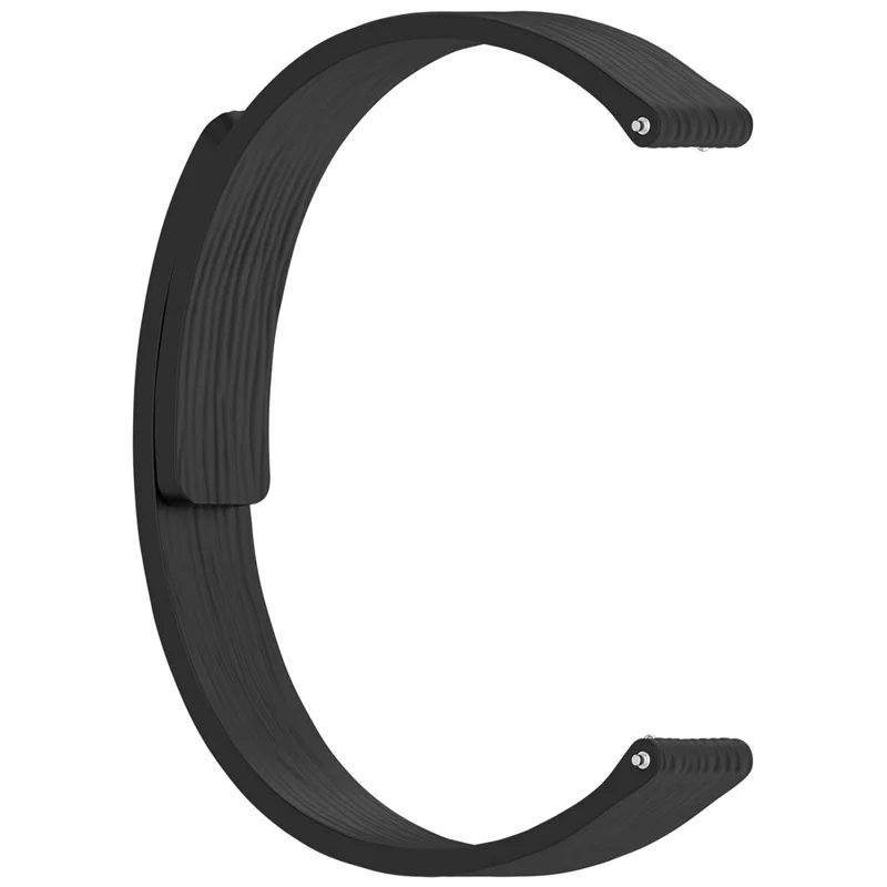 Correa de silicona a rayas para Xiaomi Smart Band 10 / 10 NFC / 9 / 9 NFC / 8 / 8 NFC Banda de reloj magnética - Negro