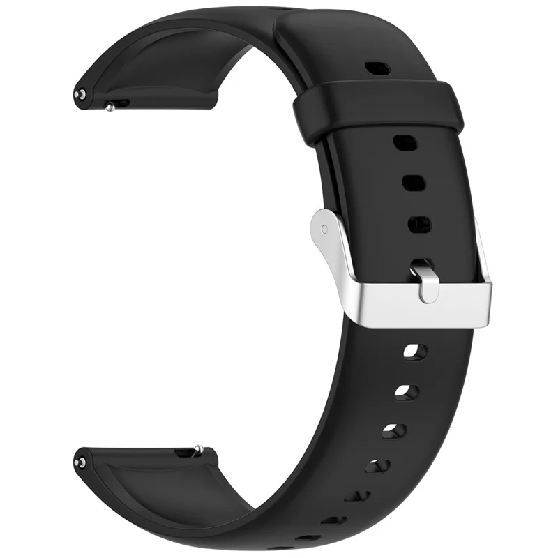 Cinturino per Smartwatch Nothing CMF Watch 3 Pro / Watch Pro 2 / Watch Pro in Silicone con Fibbia Argento - Nero